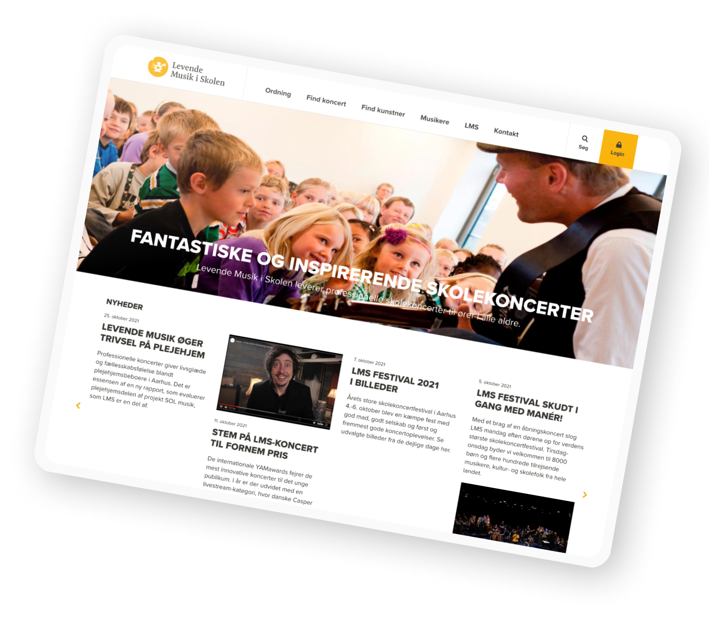 Levende Musik i Skolen website